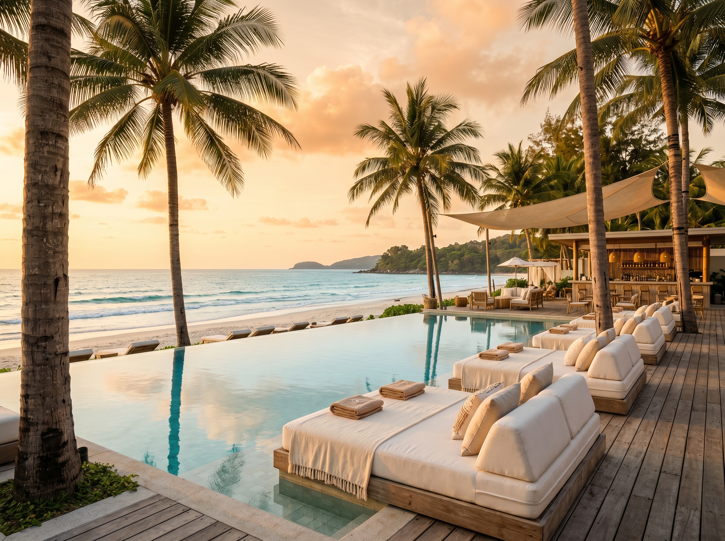Xana Beach Club 35-metre swim-up bar and pool at Laguna Phuket Bang Tao